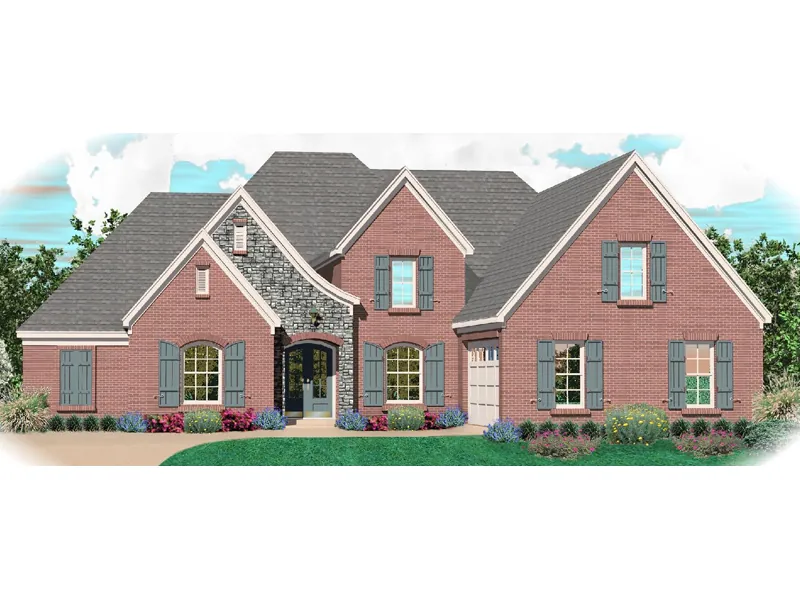 European House Plan Front of Home - Goodfellow Traditional Home 087D-1065 - Search House Plans and More