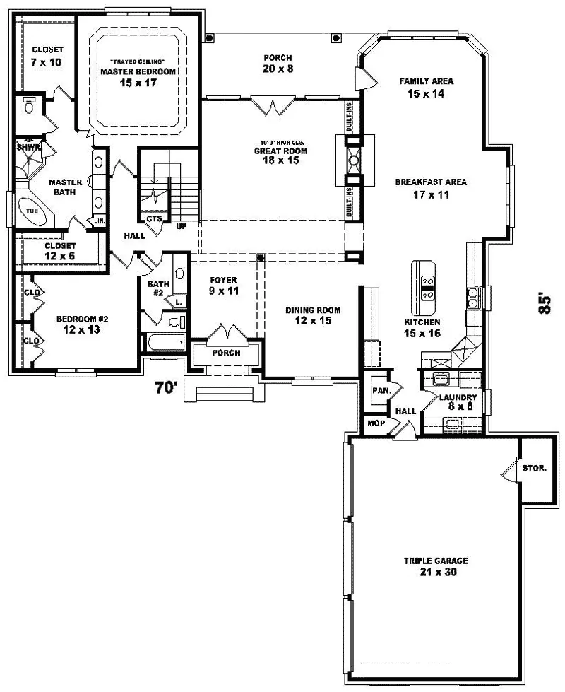 Luxury House Plan First Floor - Goldenrod European Home 087D-1066 - Search House Plans and More