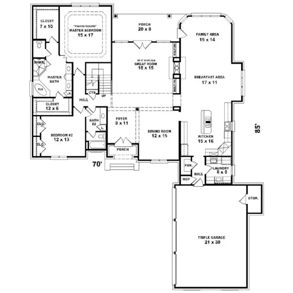 Luxury House Plan First Floor - Goldenrod European Home 087D-1066 - Search House Plans and More