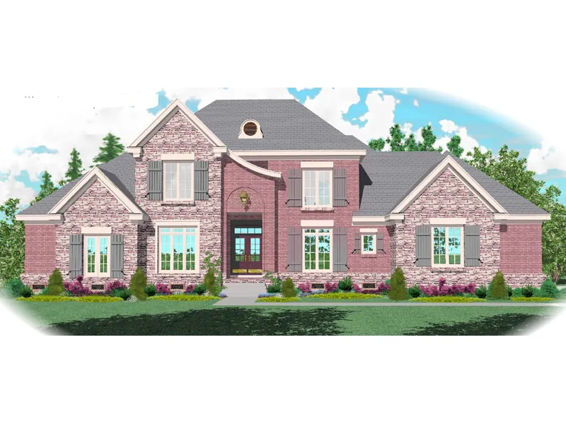 Luxury House Plan Front of Home - Dennison Place Luxury Home 087D-1072 - Search House Plans and More