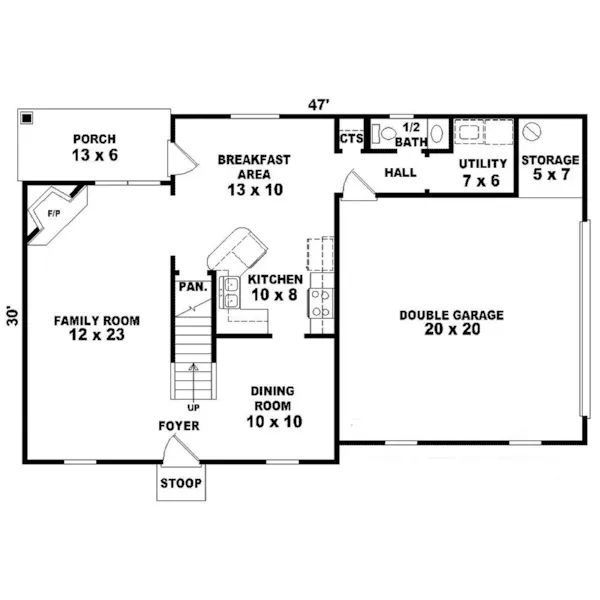 Greek Revival House Plan First Floor - Hopewell Traditional Home 087D-1204 - Search House Plans and More