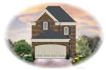 Traditional House Plan Front of Home - Virgil Narrow Lot Home 087D-1205 - Shop House Plans and More
