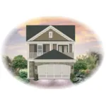 Traditional House Plan Front of Home - Monfort Park Narrow Lot Home 087D-1206 - Shop House Plans and More