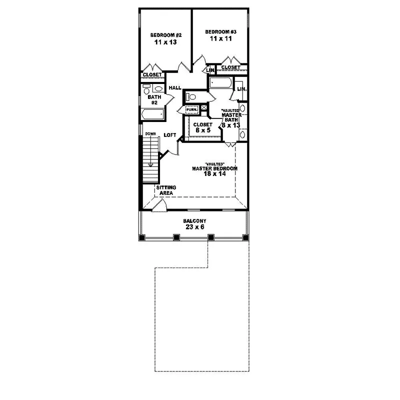 Traditional House Plan Second Floor - Stansbury Place European Home 087D-1207 - Shop House Plans and More
