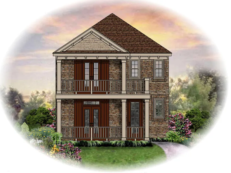 Southern House Plan Front of Home - Karenway Colonial Style Home 087D-1209 - Search House Plans and More