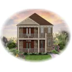 Country House Plan Front of Home - Karenway Colonial Style Home 087D-1209 - Search House Plans and More