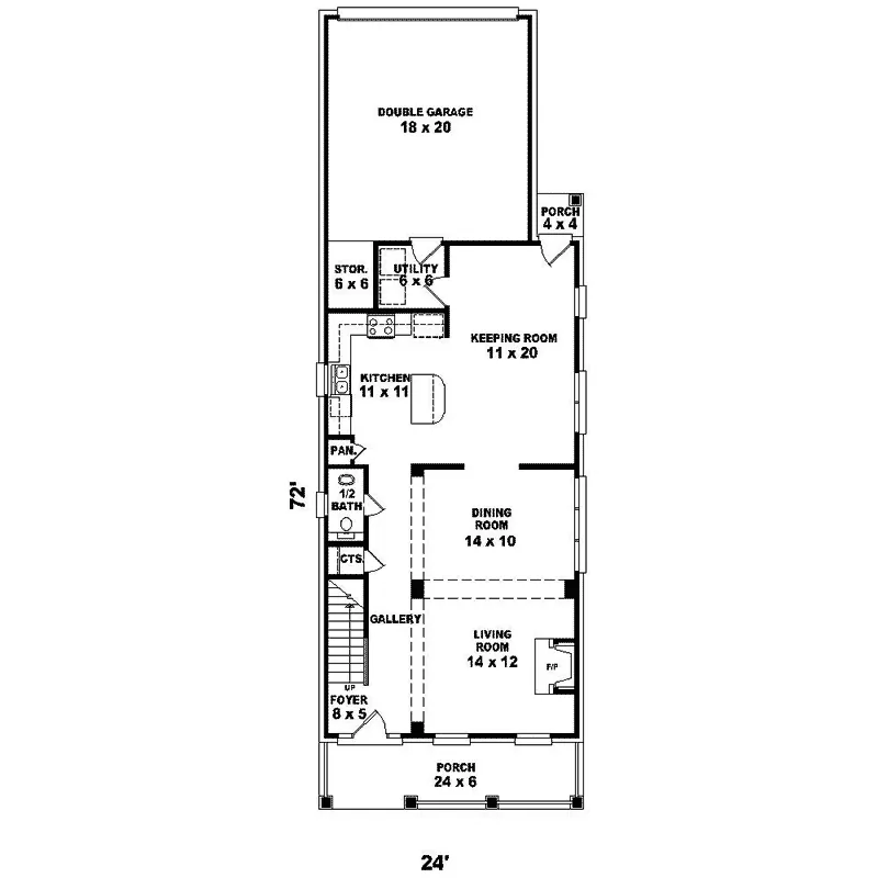 Country House Plan First Floor - Lucky Spring Southern Home 087D-1211 - Shop House Plans and More