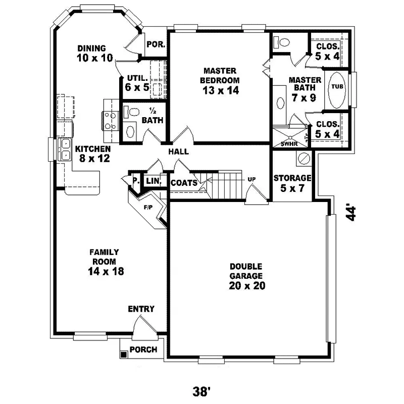 Country House Plan First Floor - Harcourt Traditional Home 087D-1214 - Search House Plans and More