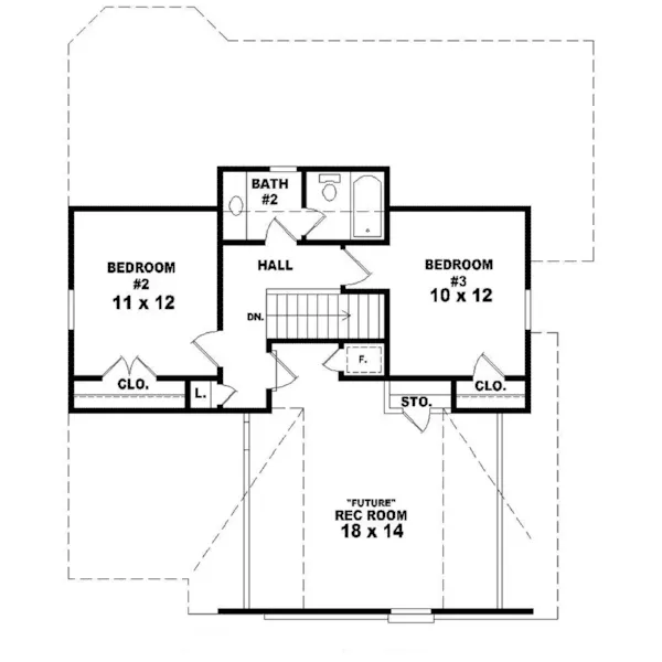 Traditional House Plan Second Floor - Harcourt Traditional Home 087D-1214 - Search House Plans and More