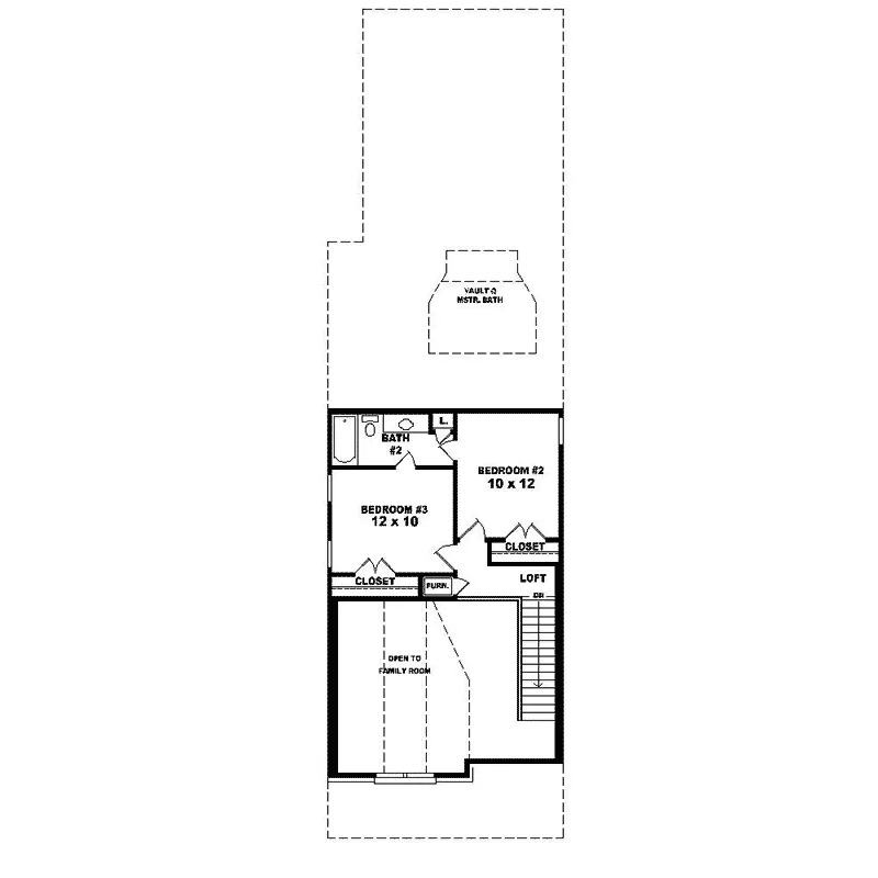 Country House Plan Second Floor - Elana Narrow Lot Home 087D-1218 - Search House Plans and More