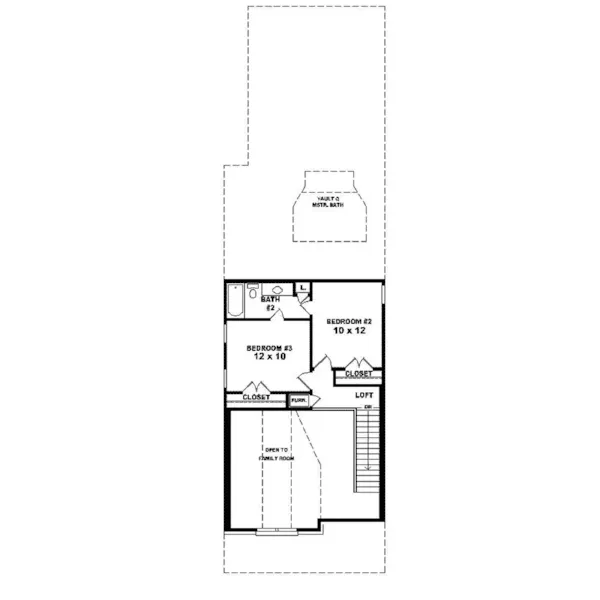 Country House Plan Second Floor - Elana Narrow Lot Home 087D-1218 - Search House Plans and More