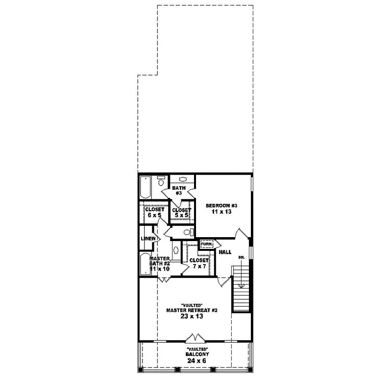 Shingle House Plan Second Floor - Elsevier Country Home 087D-1220 - Search House Plans and More