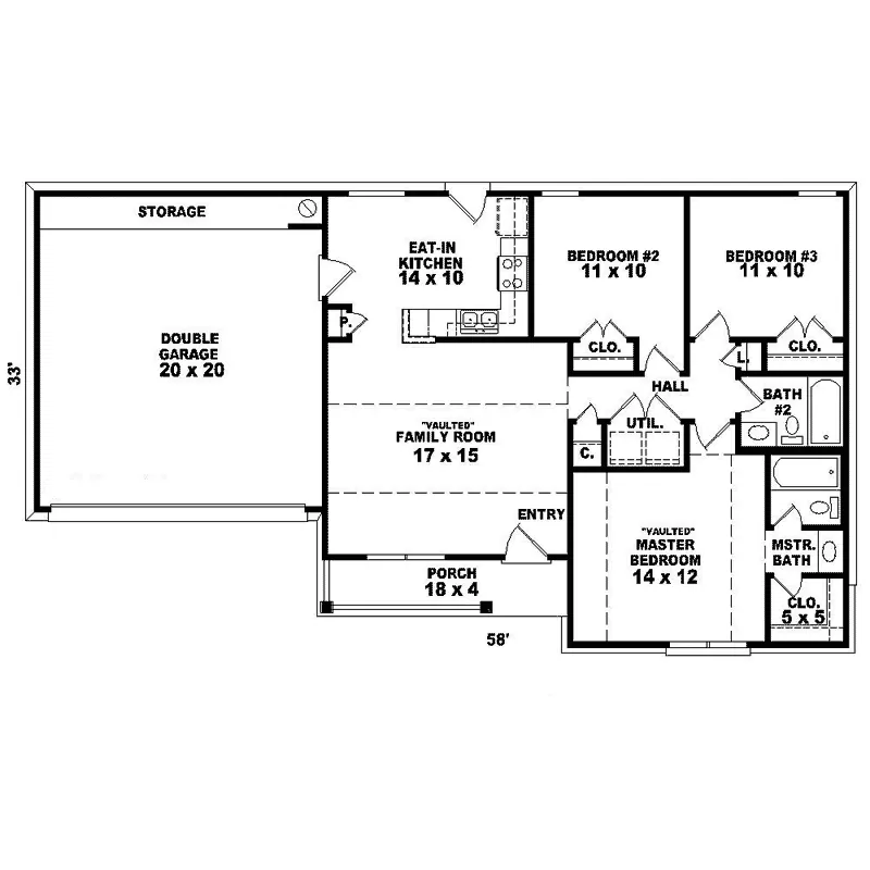Country House Plan First Floor - Englund Traditional Home 087D-1221 - Search House Plans and More
