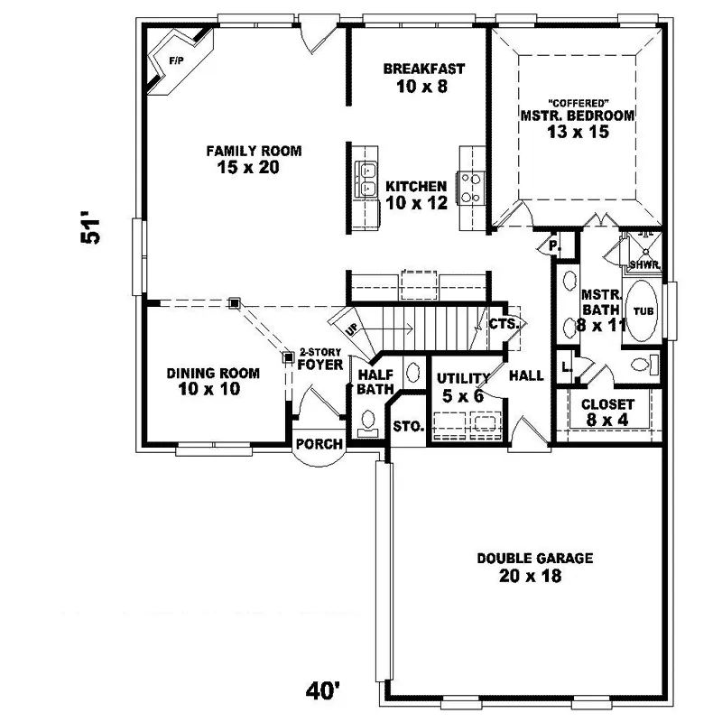 Traditional House Plan First Floor - Colchester Narrow Lot Home 087D-1227 - Search House Plans and More