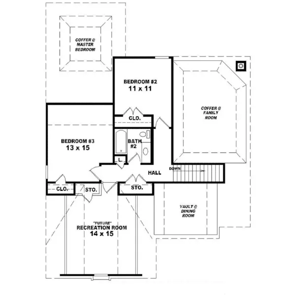 Country House Plan Second Floor - Banstead Traditional Home 087D-1232 - Search House Plans and More