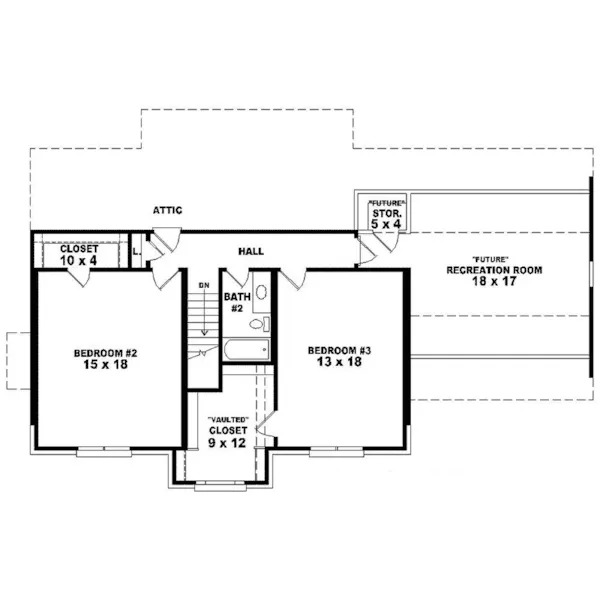 Southern House Plan Second Floor - Eleni Georgian Home 087D-1245 - Search House Plans and More