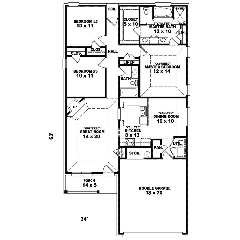 Country House Plan First Floor - Hawks Trail Narrow Lot Home 087D-1257 - Search House Plans and More