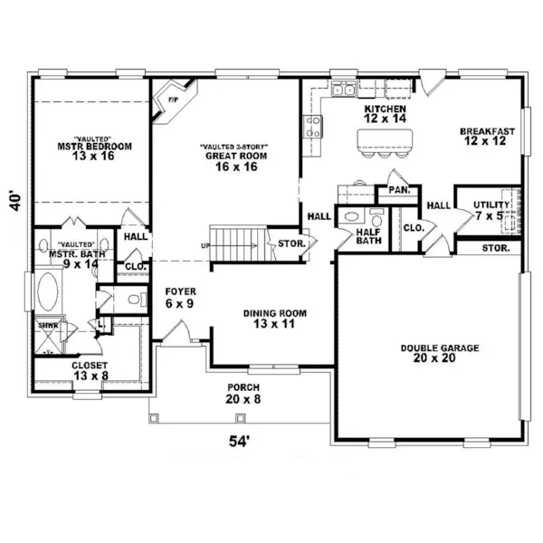 Country House Plan First Floor - Dickson Place Country Home 087D-1261 - Search House Plans and More