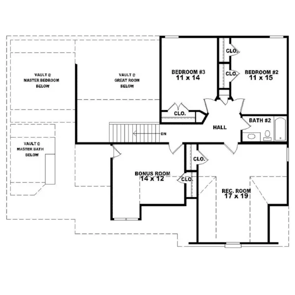 Country House Plan Second Floor - Dickson Place Country Home 087D-1261 - Search House Plans and More