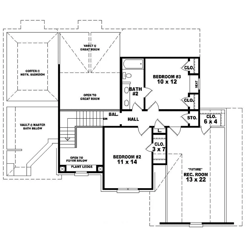 Country House Plan Second Floor - Coulange Traditional Home 087D-1265 - Search House Plans and More