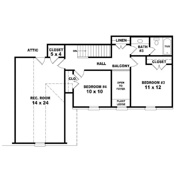 Traditional House Plan Second Floor - Valencia Georgian Home 087D-1273 - Shop House Plans and More