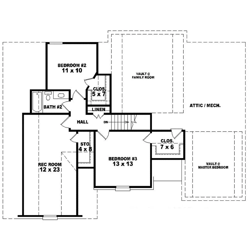 Country House Plan Second Floor - Shelby Lake European Home 087D-1275 - Shop House Plans and More