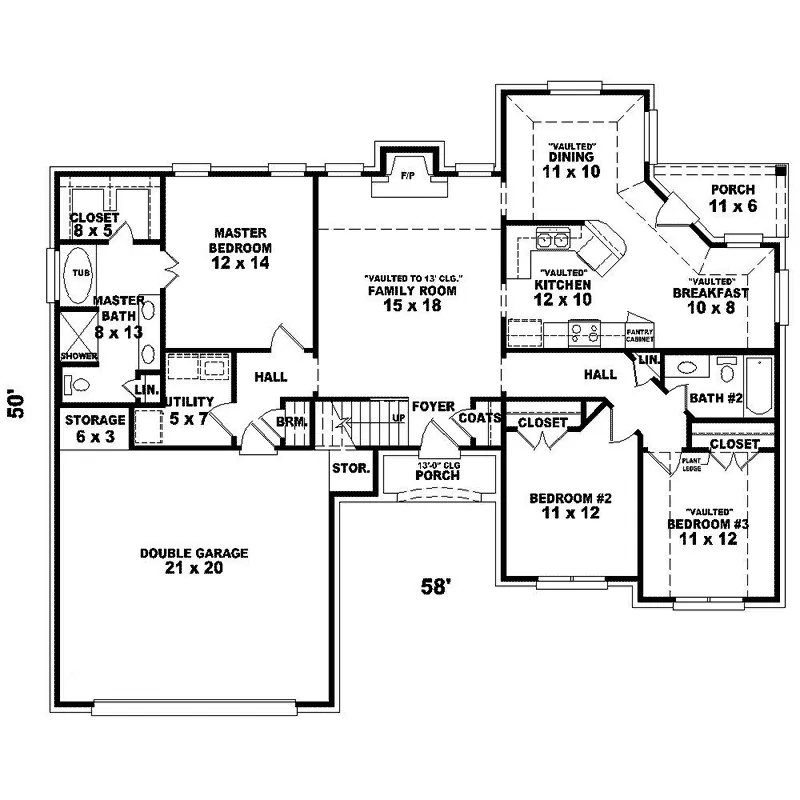 Country French House Plan First Floor - Gerard Park Traditional Home 087D-1290 - Search House Plans and More