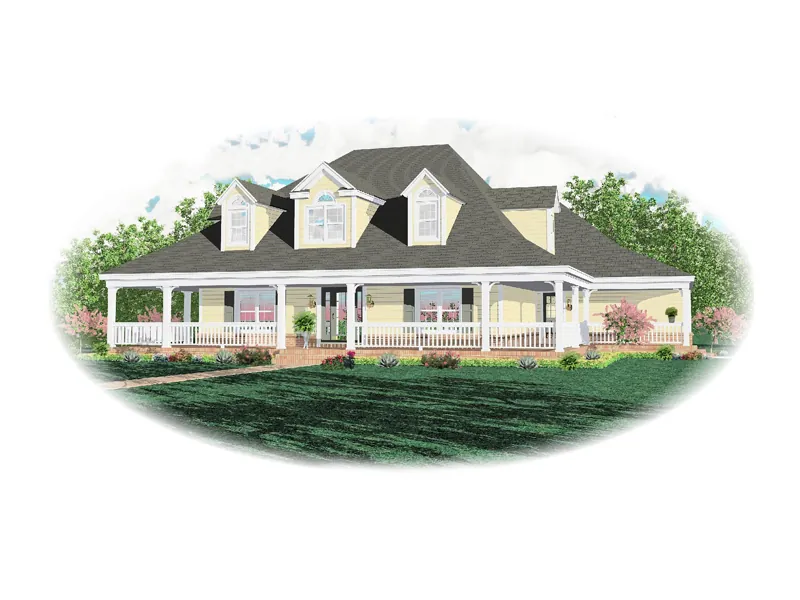 Acadian House Plan Front of Home - Puttington Plantation Home 087D-1295 - Shop House Plans and More
