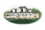 Acadian House Plan Front of Home - Puttington Plantation Home 087D-1295 - Shop House Plans and More