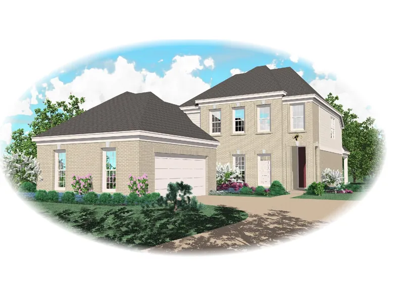 European House Plan Front of Home - Petersen European Home 087D-1300 - Shop House Plans and More