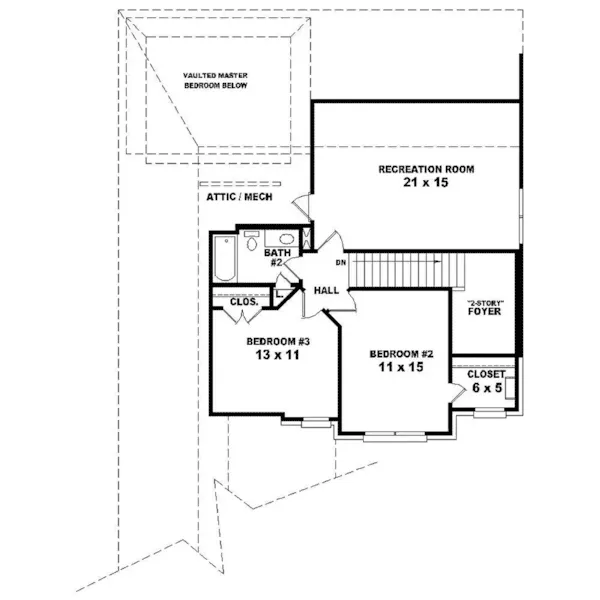 Colonial House Plan Second Floor - Armitage European Home 087D-1301 - Search House Plans and More