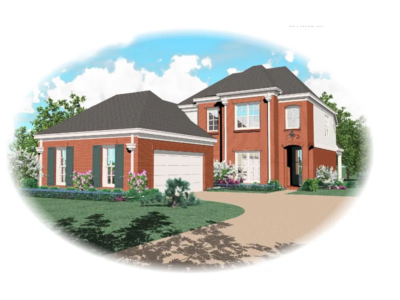 Colonial House Plan Front of Home - Armitage European Home 087D-1301 - Search House Plans and More