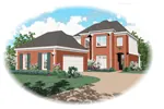 Traditional House Plan Front of Home - Armitage European Home 087D-1301 - Search House Plans and More
