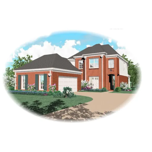 Colonial House Plan Front of Home - Armitage European Home 087D-1301 - Search House Plans and More