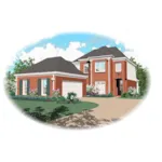 Colonial House Plan Front of Home - Armitage European Home 087D-1301 - Search House Plans and More