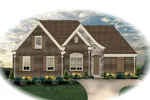 Traditional House Plan Front of Home - Kirken Knoll Ranch Home 087D-1303 - Search House Plans and More