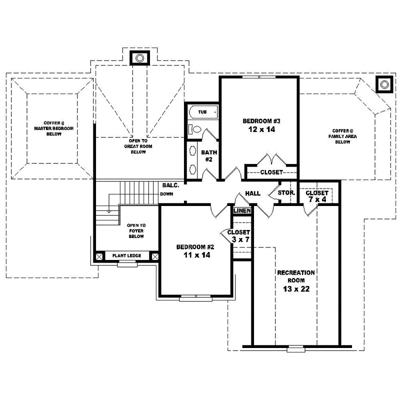 Traditional House Plan Second Floor - Averill Traditional Home 087D-1309 - Search House Plans and More