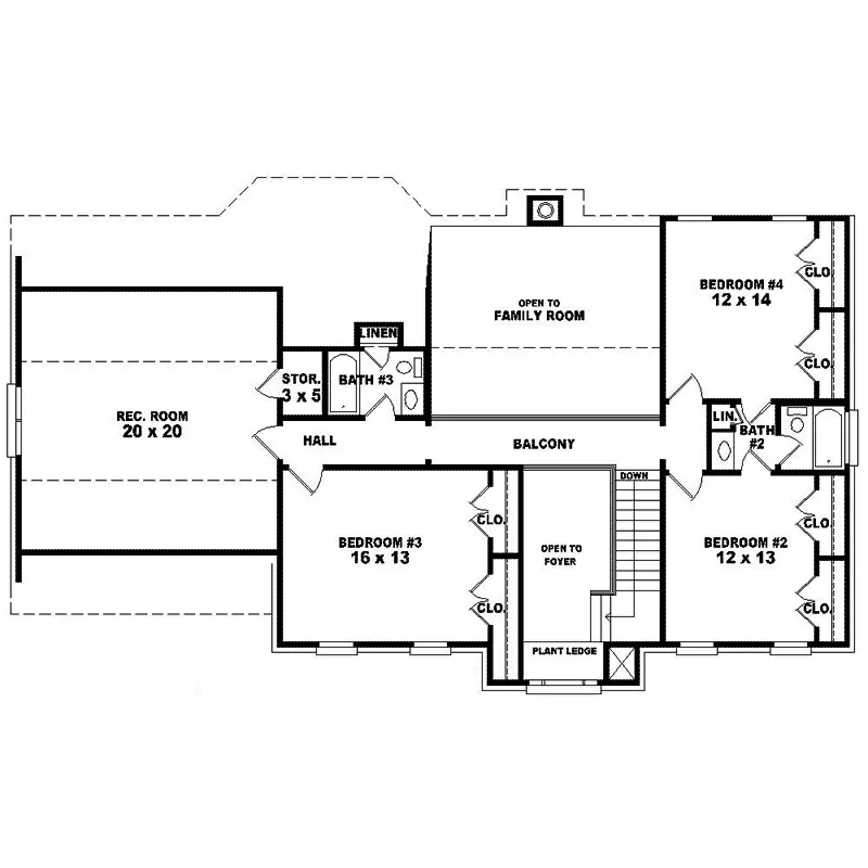 Country House Plan Second Floor - Robin Knoll Brick Home 087D-1310 - Shop House Plans and More