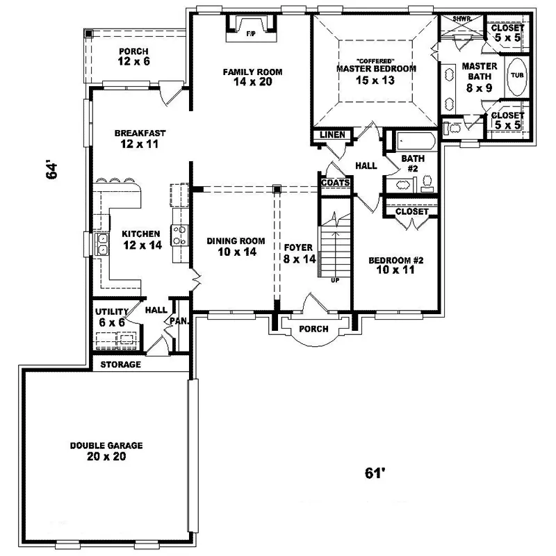 Traditional House Plan First Floor - Geyerwoods Traditional Home 087D-1314 - Search House Plans and More