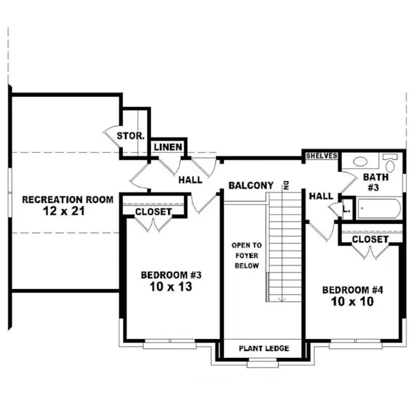 Traditional House Plan Second Floor - Geyerwoods Traditional Home 087D-1314 - Search House Plans and More