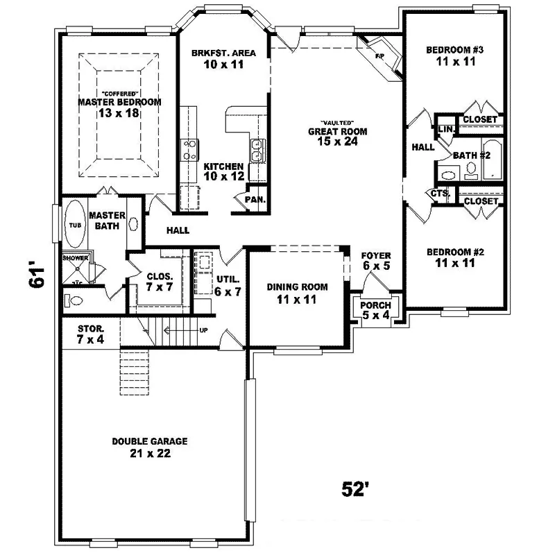 Traditional House Plan First Floor - Elliot Lake European Home 087D-1318 - Search House Plans and More