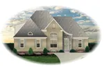 Colonial House Plan Front of Home - Elliot Lake European Home 087D-1318 - Search House Plans and More