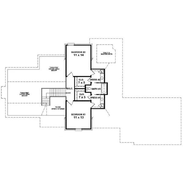 Traditional House Plan Second Floor - Balson European Home 087D-1323 - Search House Plans and More