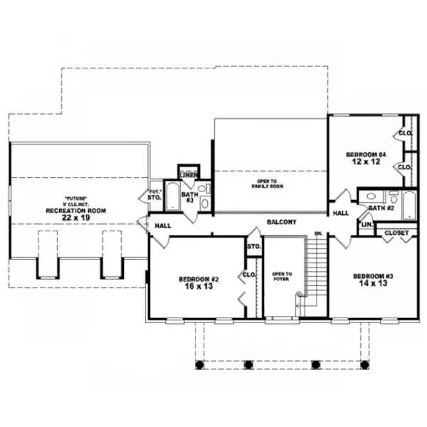 Country House Plan Second Floor - Chermoore Georgian Home 087D-1326 - Search House Plans and More