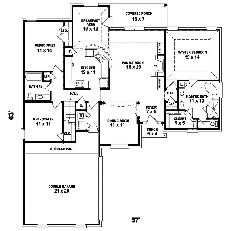 Country House Plan First Floor - Jackman Traditional Home 087D-1334 - Search House Plans and More