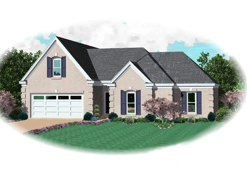 Southern House Plan Front of Home - Lake Crest Traditional Home 087D-1337 - Shop House Plans and More