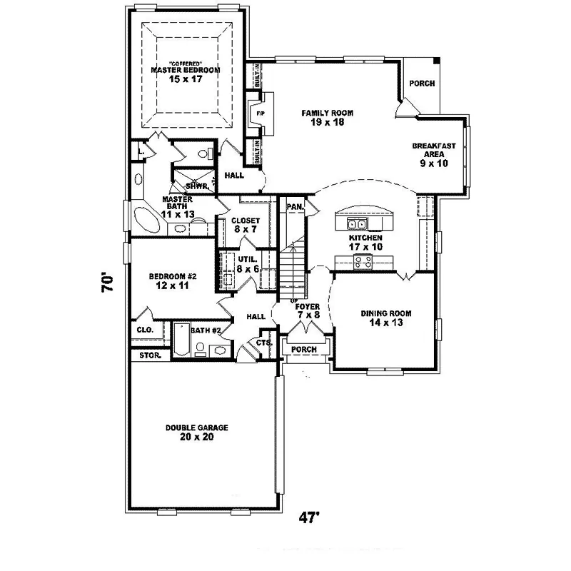 Country House Plan First Floor - Babler Forest European Home 087D-1343 - Search House Plans and More