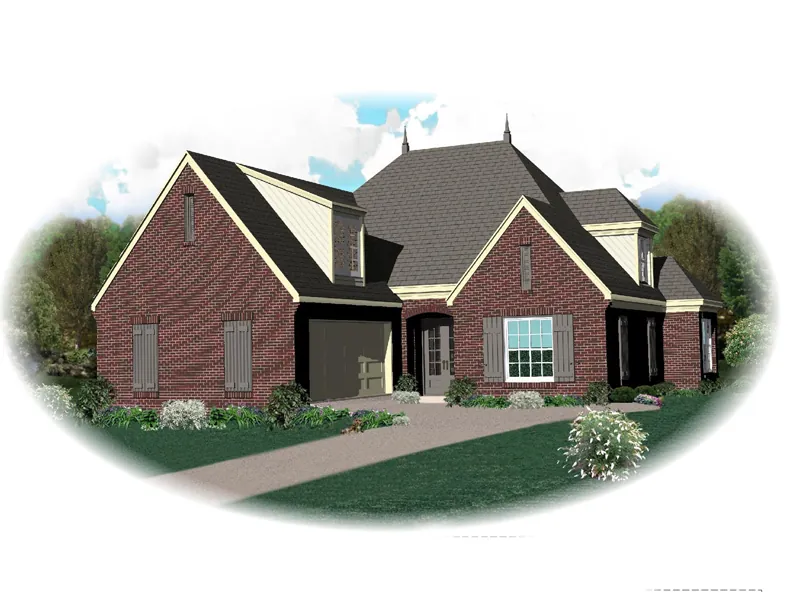 Luxury House Plan Front of Home - Babler Forest European Home 087D-1343 - Search House Plans and More