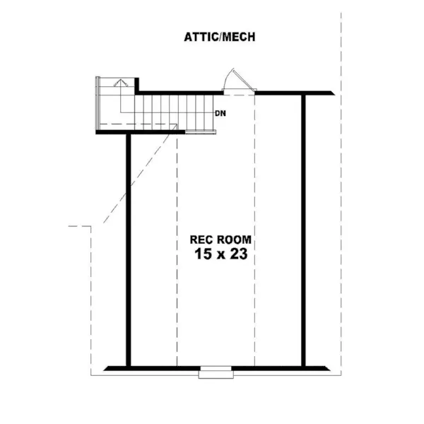 Traditional House Plan Second Floor - Ashfall Traditional Ranch Home 087D-1349 - Search House Plans and More