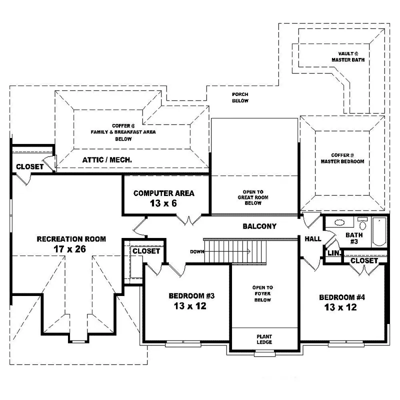 Victorian House Plan Second Floor - Dinant Luxury Home 087D-1352 - Search House Plans and More